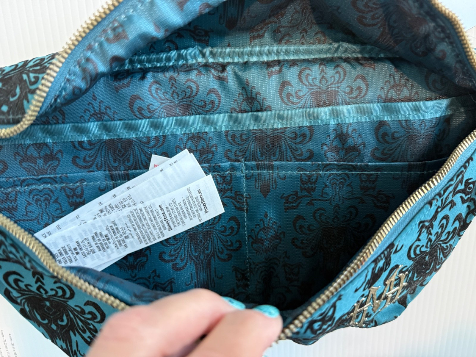 Disney Parks The Haunted Mansion Fanny Pack Belt Bag GREEN LARGE SIZE NWTS!