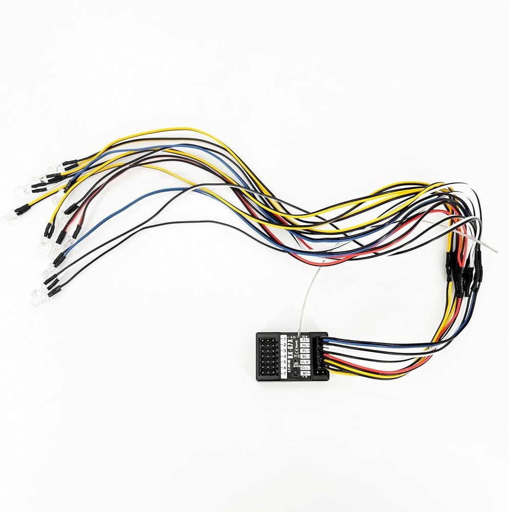 NEEBRC 7 Channels RC Transmitter with Receiver Built-in Light Control System ...