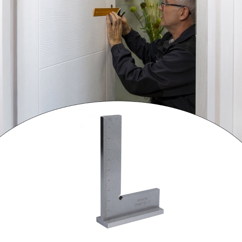 90 Degree Carpenter Machinist Square Ruler with Measuring Scale