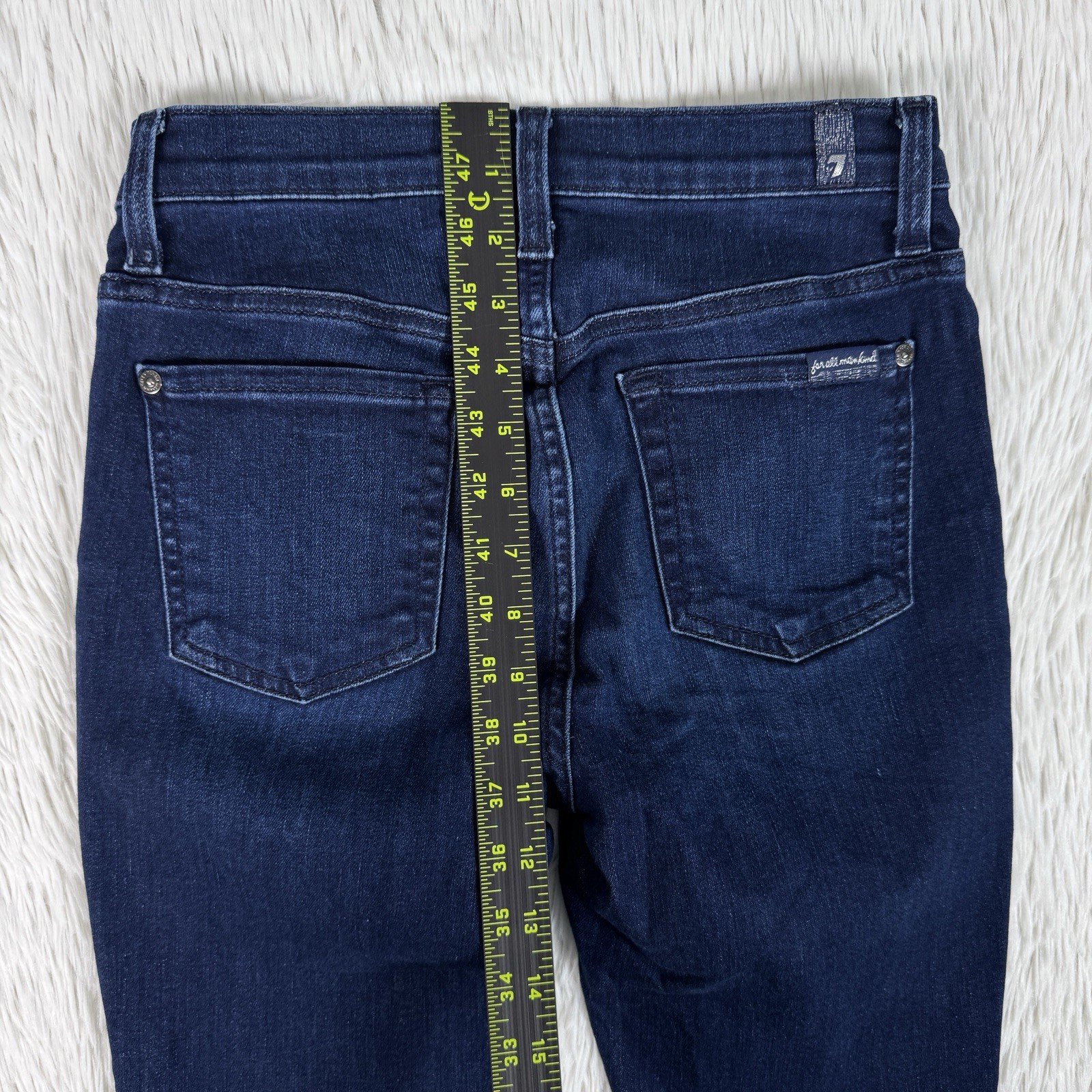 7 For All Mankind Gwenevere Dark Wash High Waist Ankle Denim Jeans Women's 26