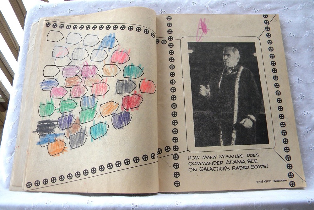 Battlestar Galactica Interstellar Activity Book 1978 Commander Adama Cap Apollo
