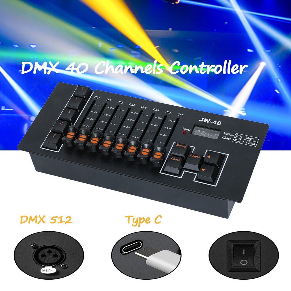 Mini 40 Channels DMX Operator Console Control For Stage Lighting DJ Party Bar