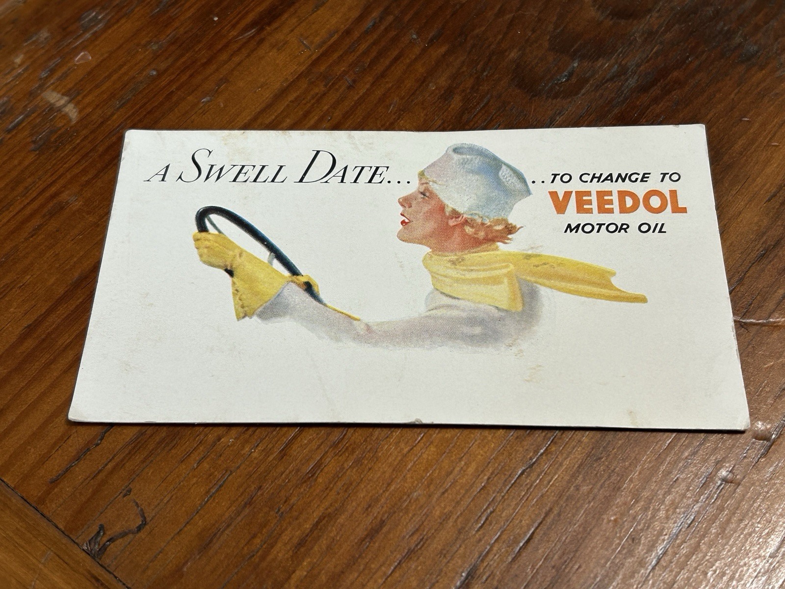 VEEDOL MOTOR OIL  Original INK BLOTTER-1E