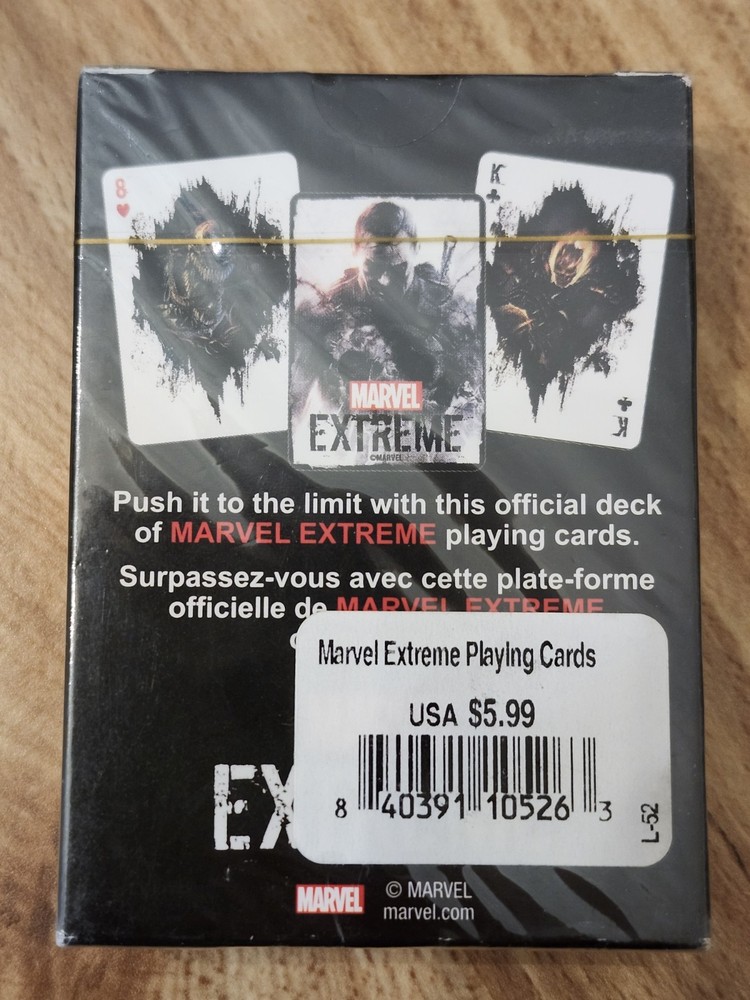MARVEL Extreme Playing Cards Complete Deck Aquarius New Sealed