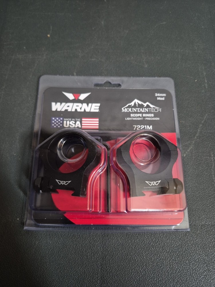 Warne 7221M Scope Rings - Black
