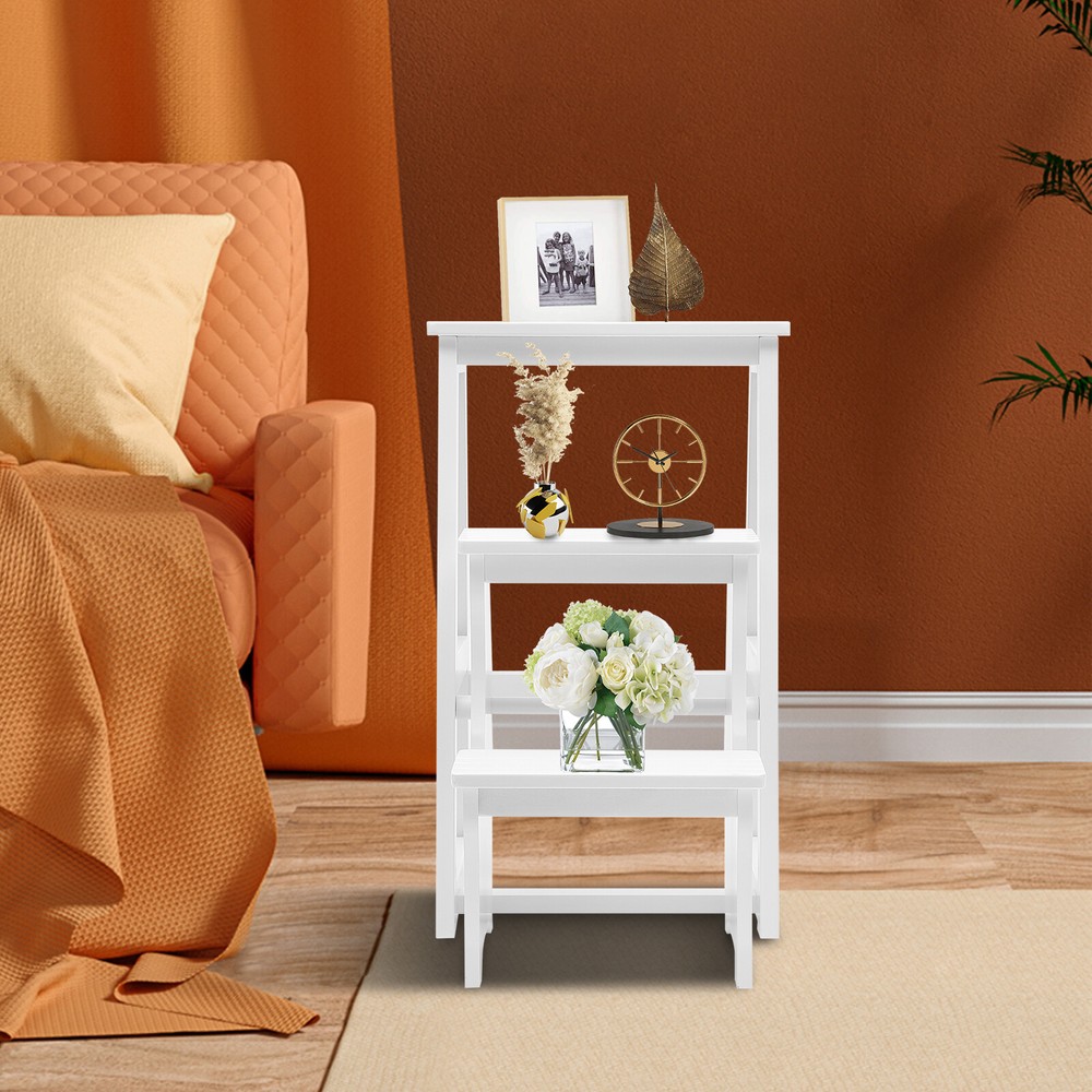 Folding Library Ladder Chair, Lightweight Portable Multifunctional Step Stool