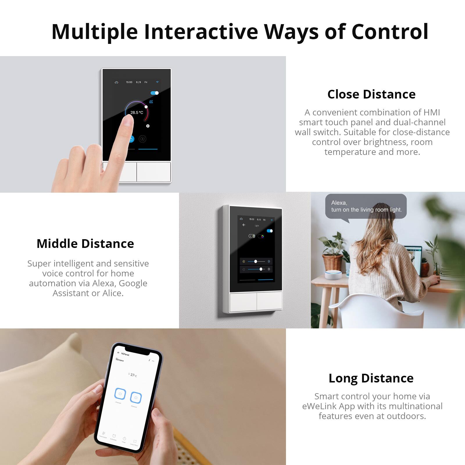 SONOFF NSPanel WiFi Smart Scene Wall Light Switch Touchscreen Smart Home Control