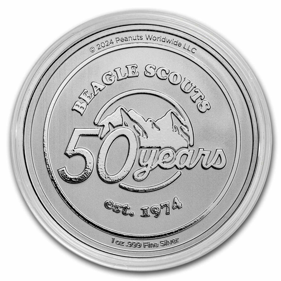 Peanuts® Beagle Scouts 50th Anniversary 1 oz Silver Round