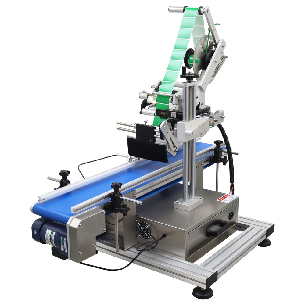 Automatic Flat Labeling Machine Desktop Conveyor Table Plane Label Machine 110V
