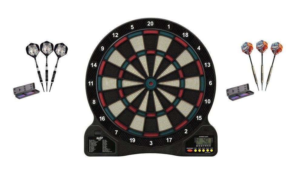 Electronic Soft Tip Dartboard + Lone Wolf Darts + Storm Soft Tip Darts