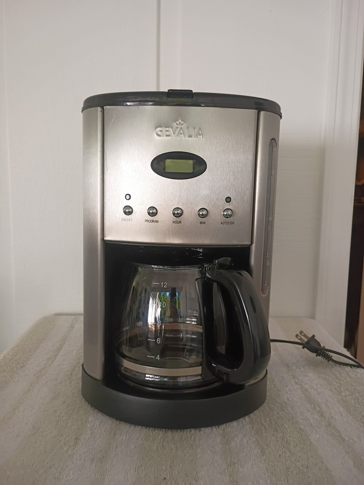 Gevalia 12-Cup Electric Coffee Maker Model CM500 Programmable Black/Stainless