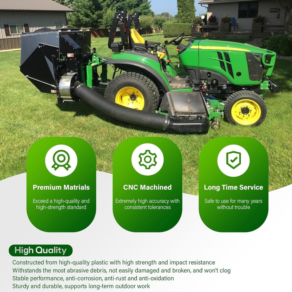 62468 Adapter Mow-N-Vac Kit Universal Deck Boot Chute Leaf Vacuum Bagger