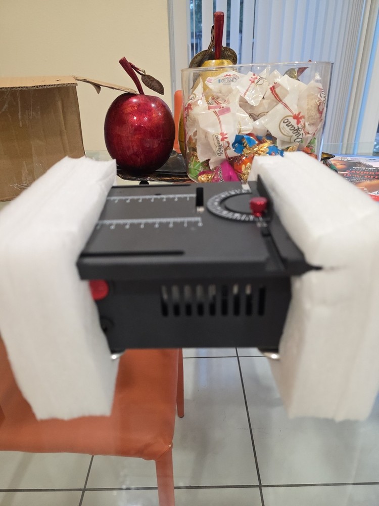 Mini Table Saw, Mini Multi Functional Table Saw for Crafts, 7-Speed Adjustable P