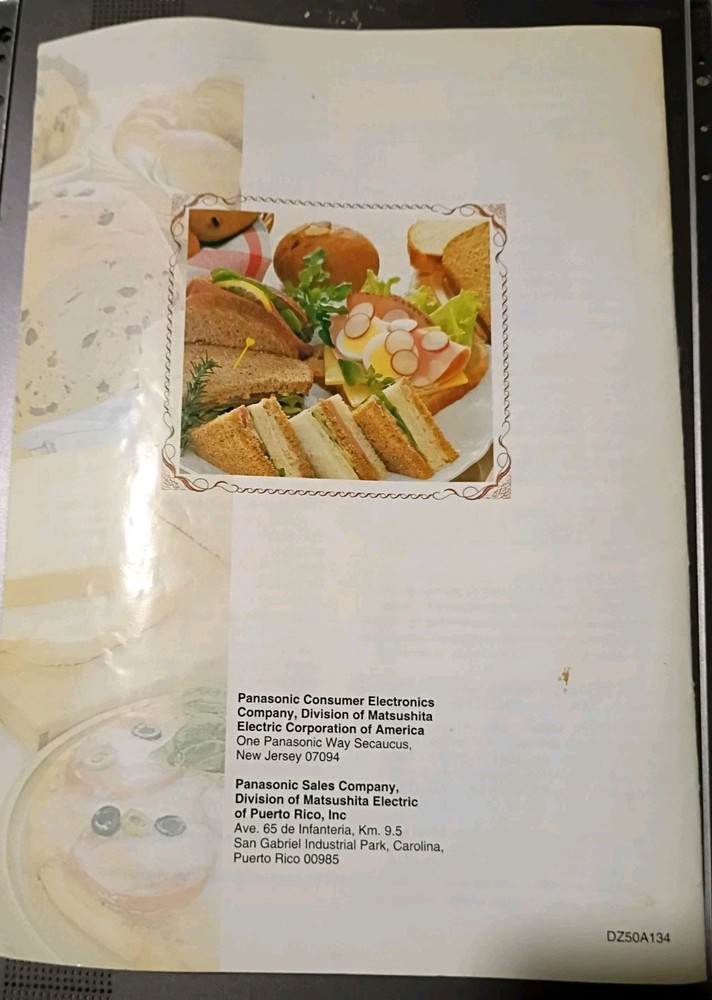 Panasonic SD-YD250 Bread Machine Replacement Owners Manual Bakery Recipes