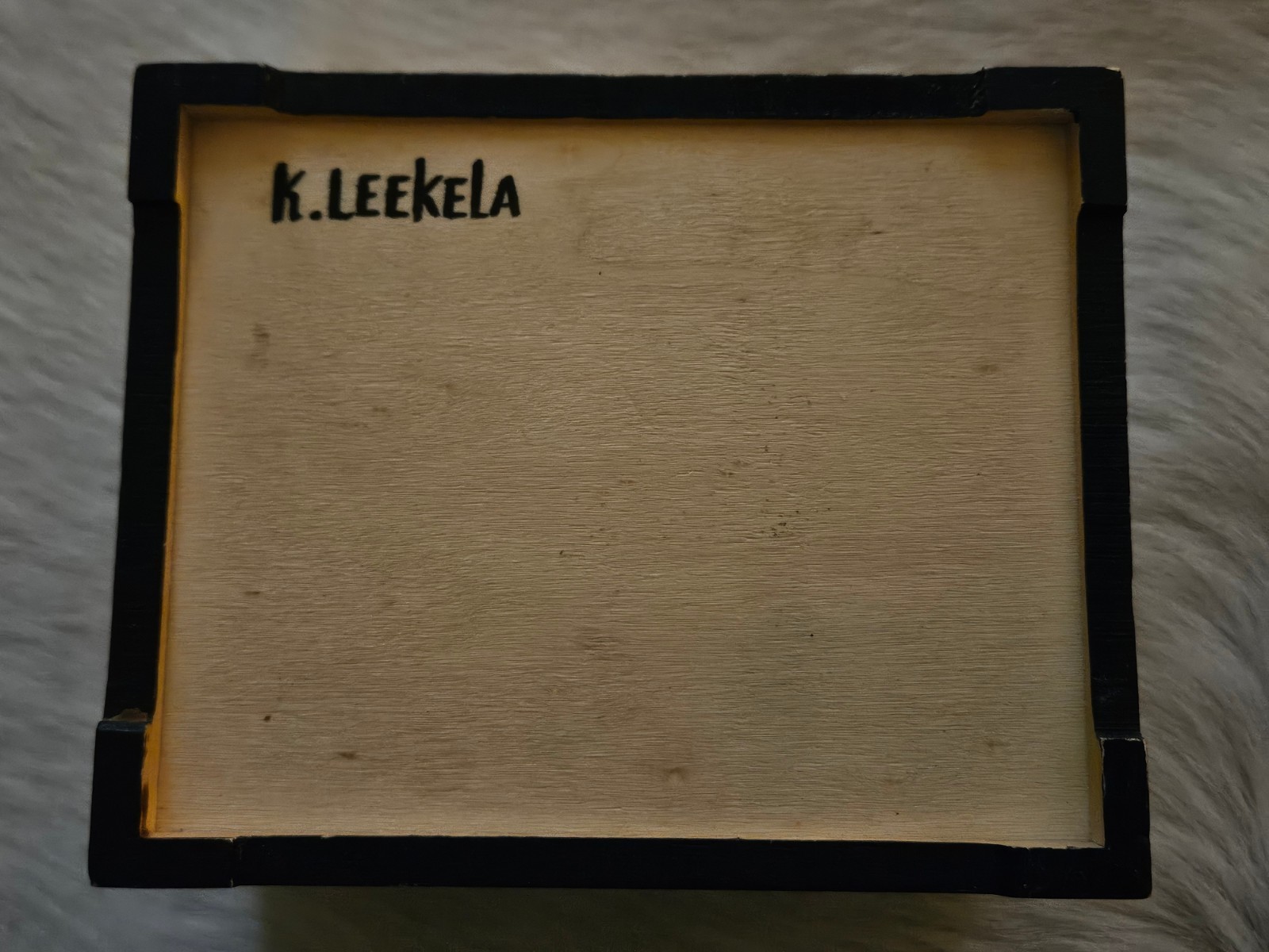 Native American Wood Keepsake Box by K. Leekela, Zuni Pueblo 6x5x3.5