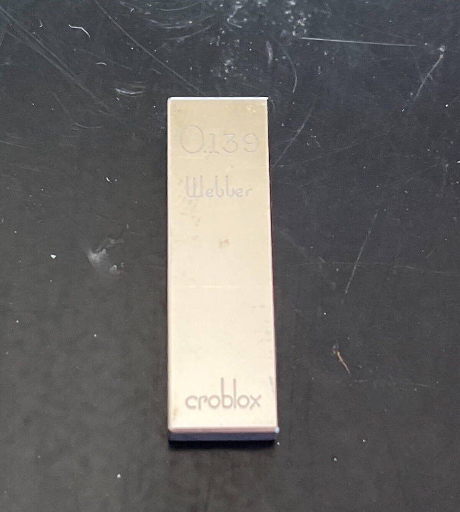 .139" Starrett-Webber Gage Block with certification