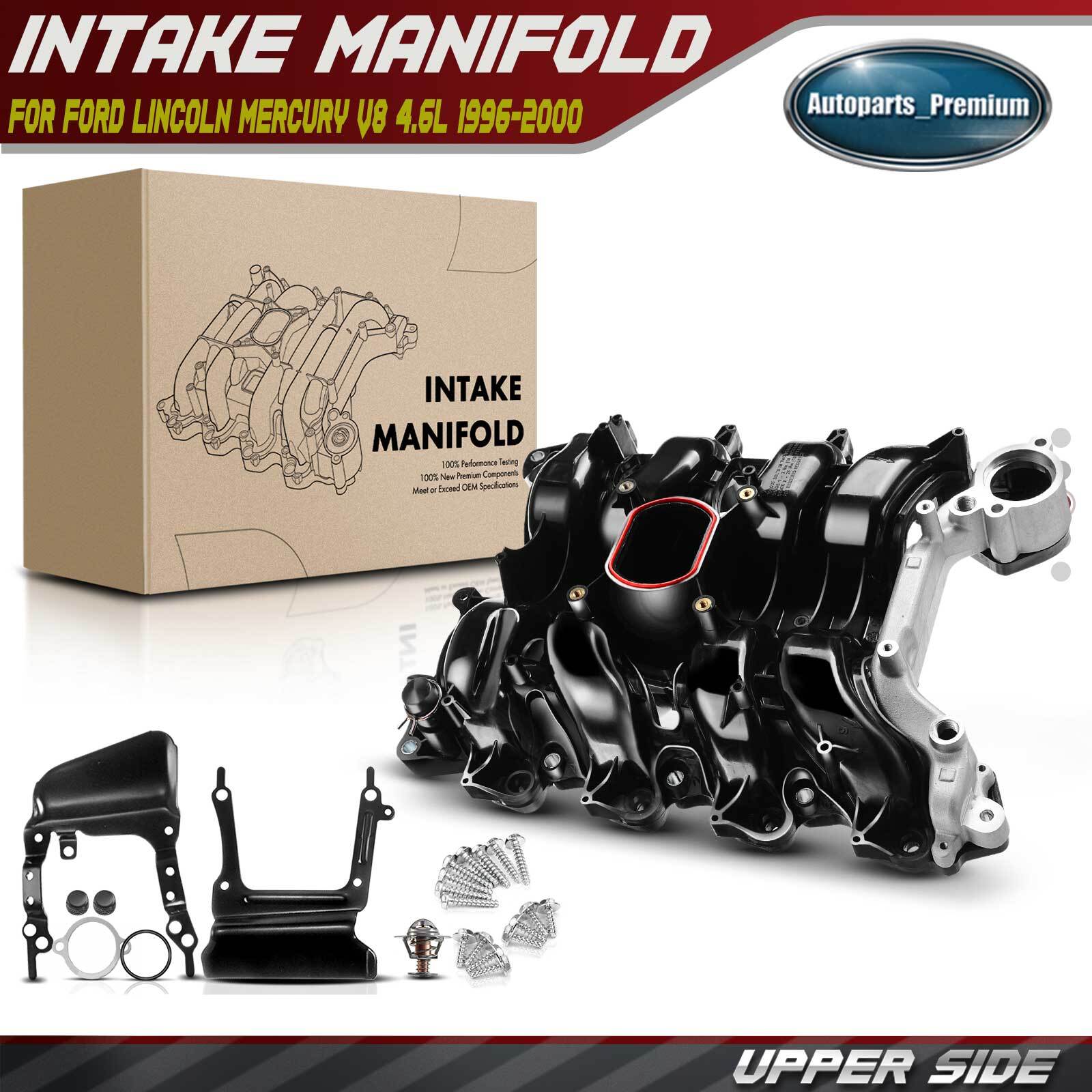 New Intake Manifold w/ Gasket Thermostat O-Ring for Ford Lincoln Mercury V8 4.6L