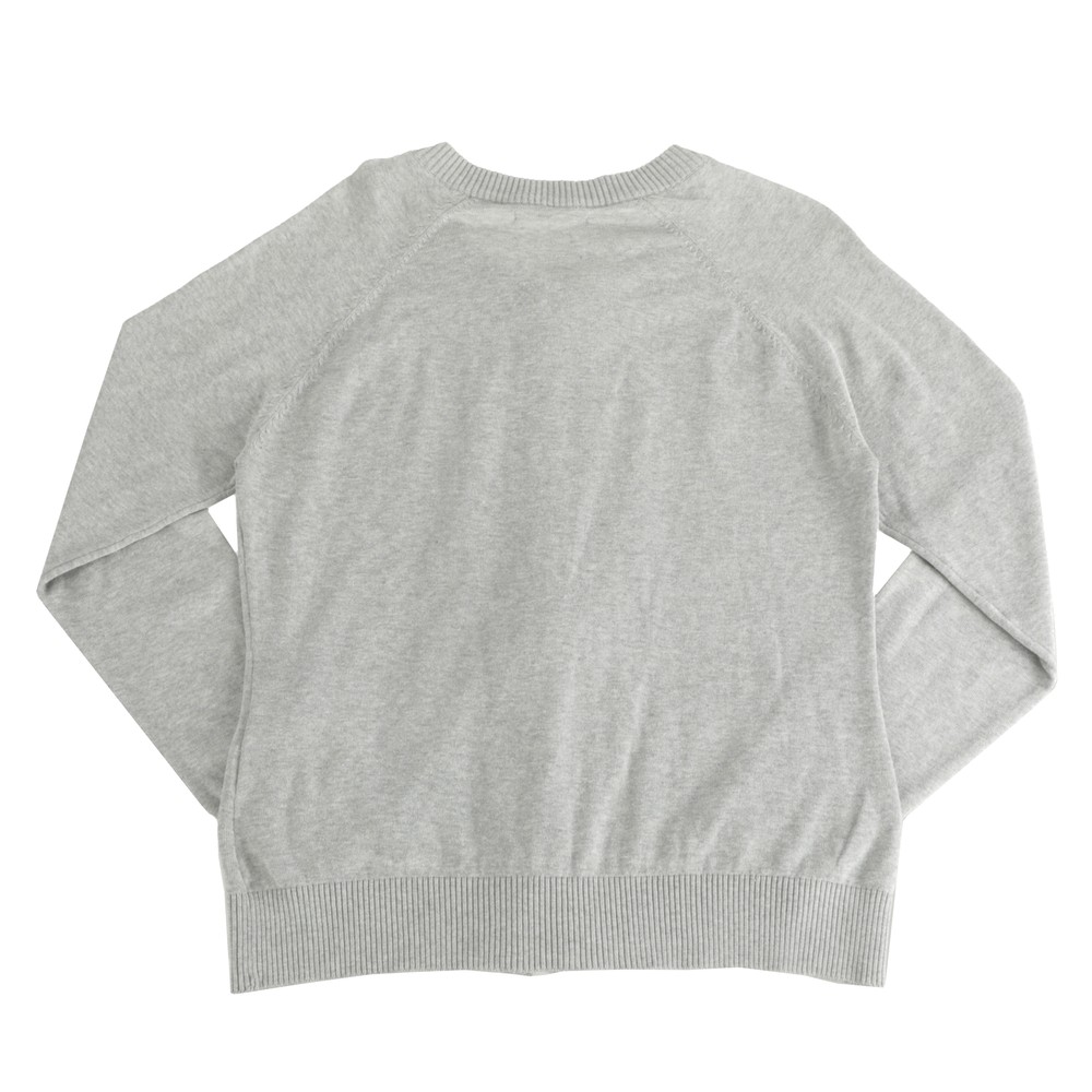 Womens Full Zip Gray Sweater Large