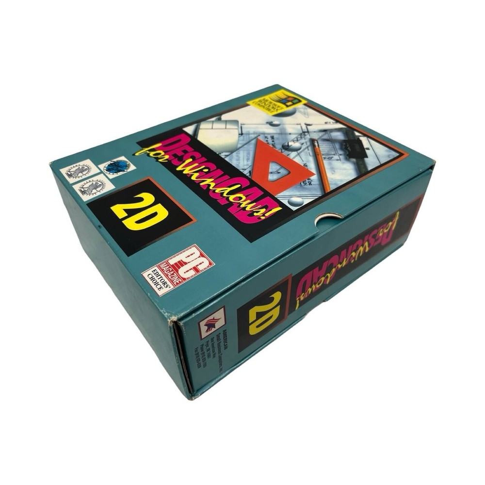 Vintage MS-Dos Floppy Disc DesignCAD 2D Software Windows Full Working Demo