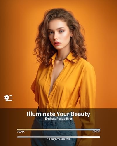 12’’ Ring Light with Overhead Phone Mount, LED Selfie Light Desk Ring Light