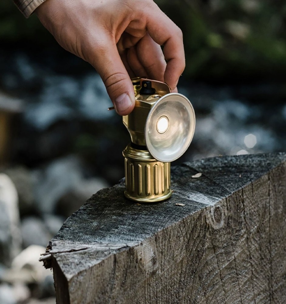 Barebones Vintage Copper Lantern USB Rechargeable LED Tent Light Magnetic Base