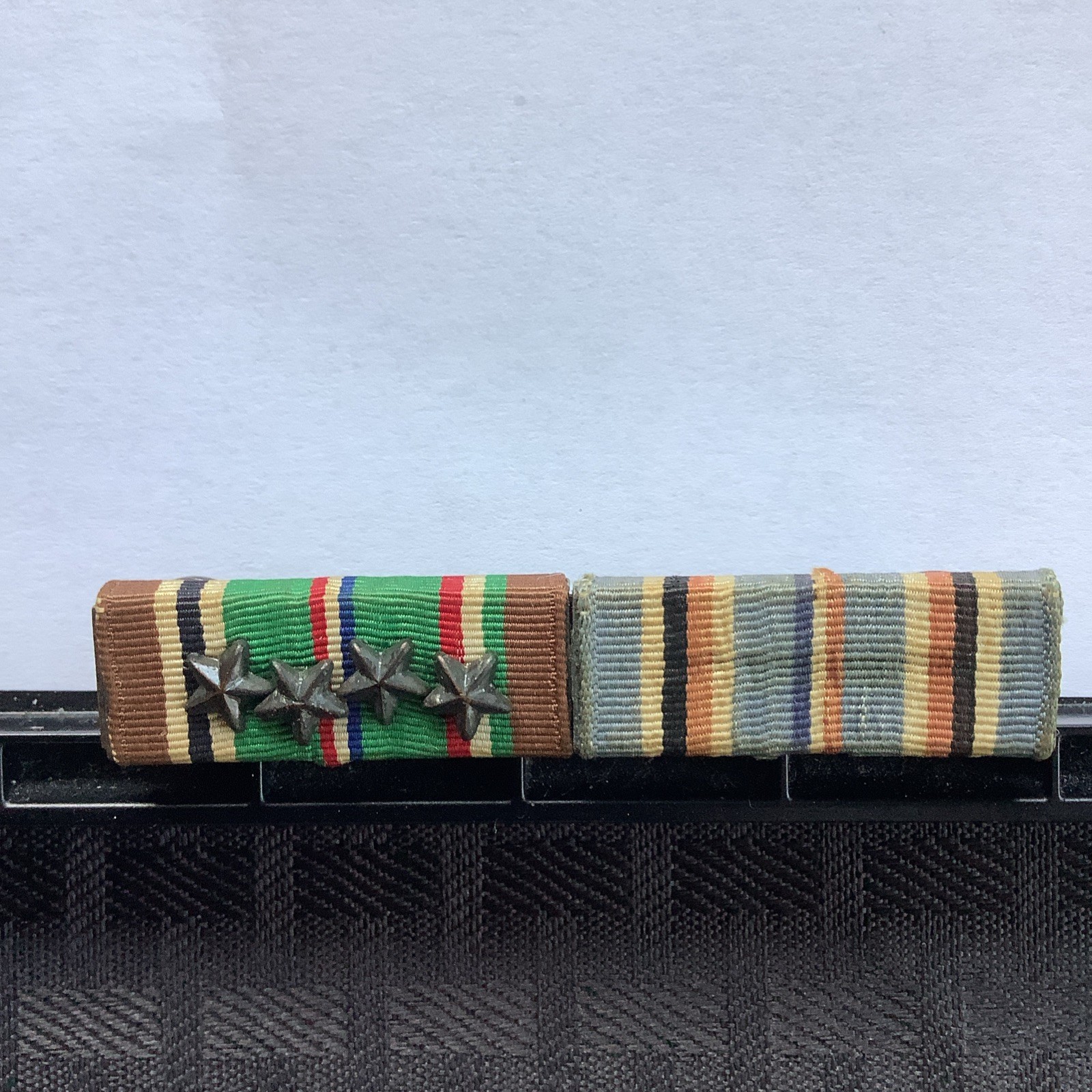 WW2 US European–African–Middle Eastern Campaign Medal Ribbon Bar With 4 Stars