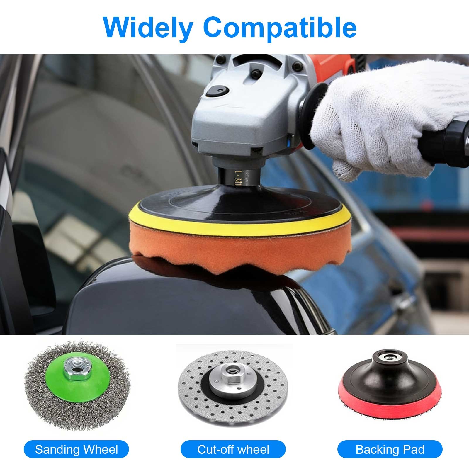 4Pcs Angle Grinder Converter Adapter 5/8inch-11 Female to M10/M14 Male Adapte