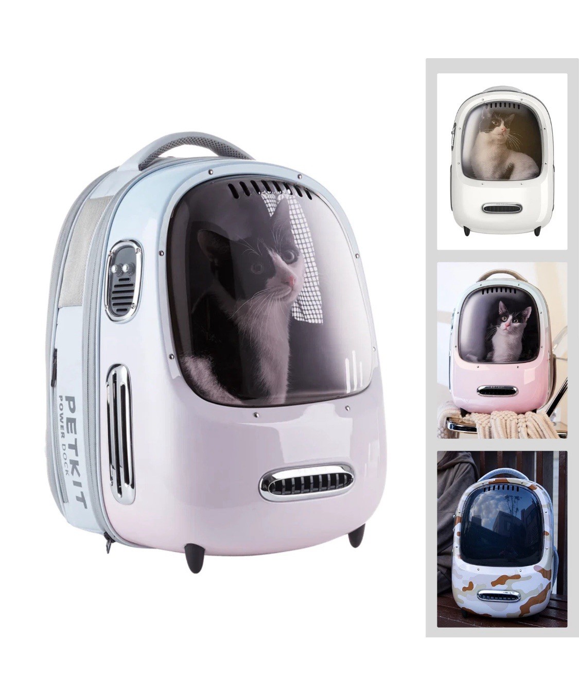 PETKIT Cat Backpack Carrier – Airline-Approved Travel Bag Fan & Light Detachable