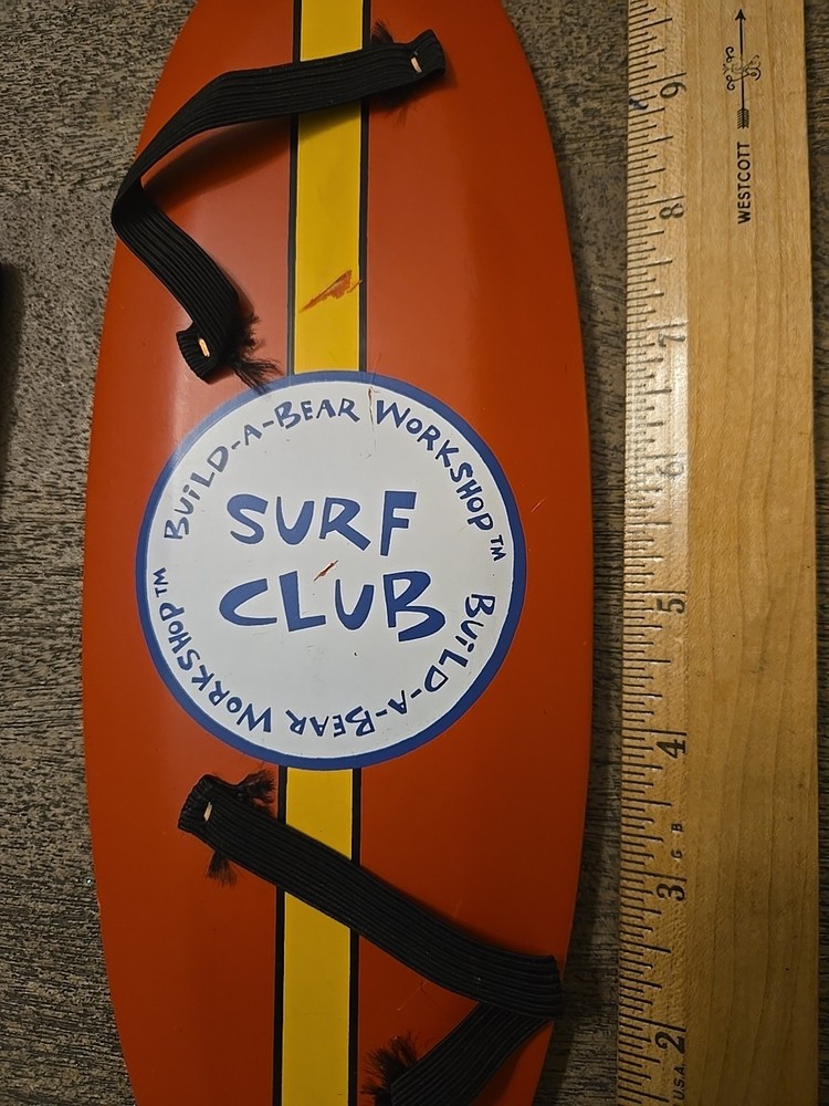 Build A Bear Surf Board Accessory for BAB Red See All Pics & Description