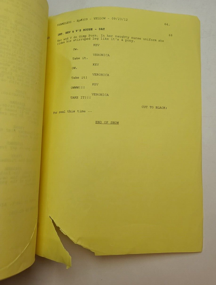 SHAMELESS / Krista Vernoff 2012 TV Script, William H. Macy "Frank the Plumber"