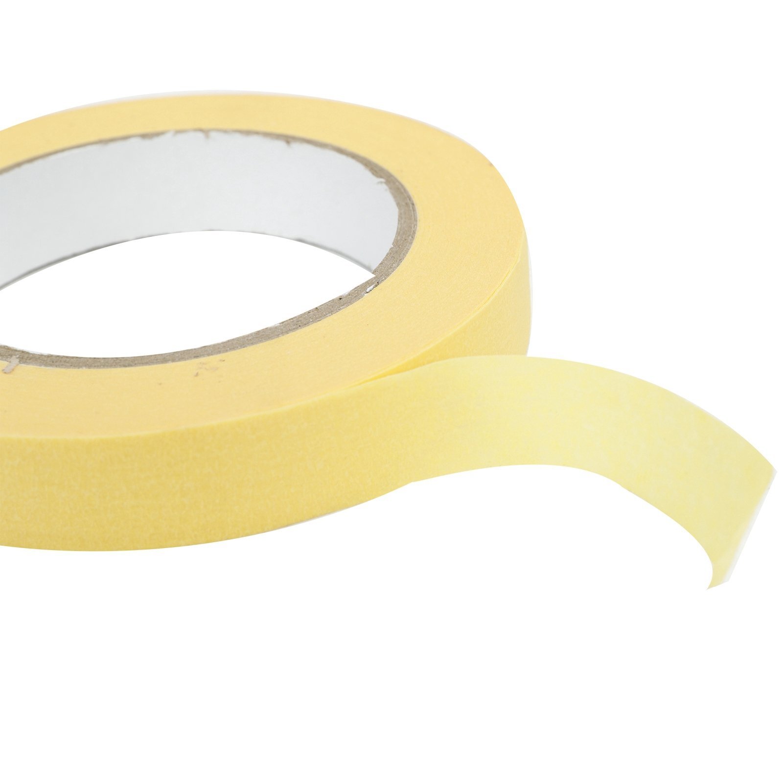 1 Sleeve/12 Rolls - 06652 Yellow Masking Tape - 3/4" Paper Automotive Refinish