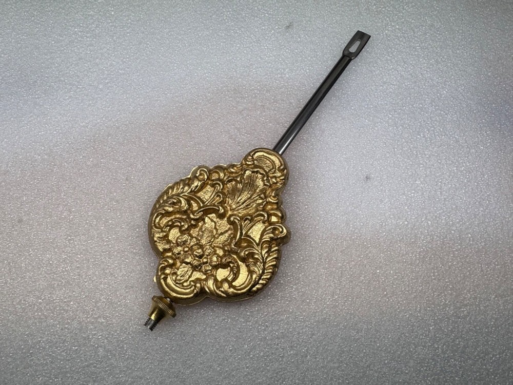 Kitchen Clock Pendulum Antique Reproduction Flower Design