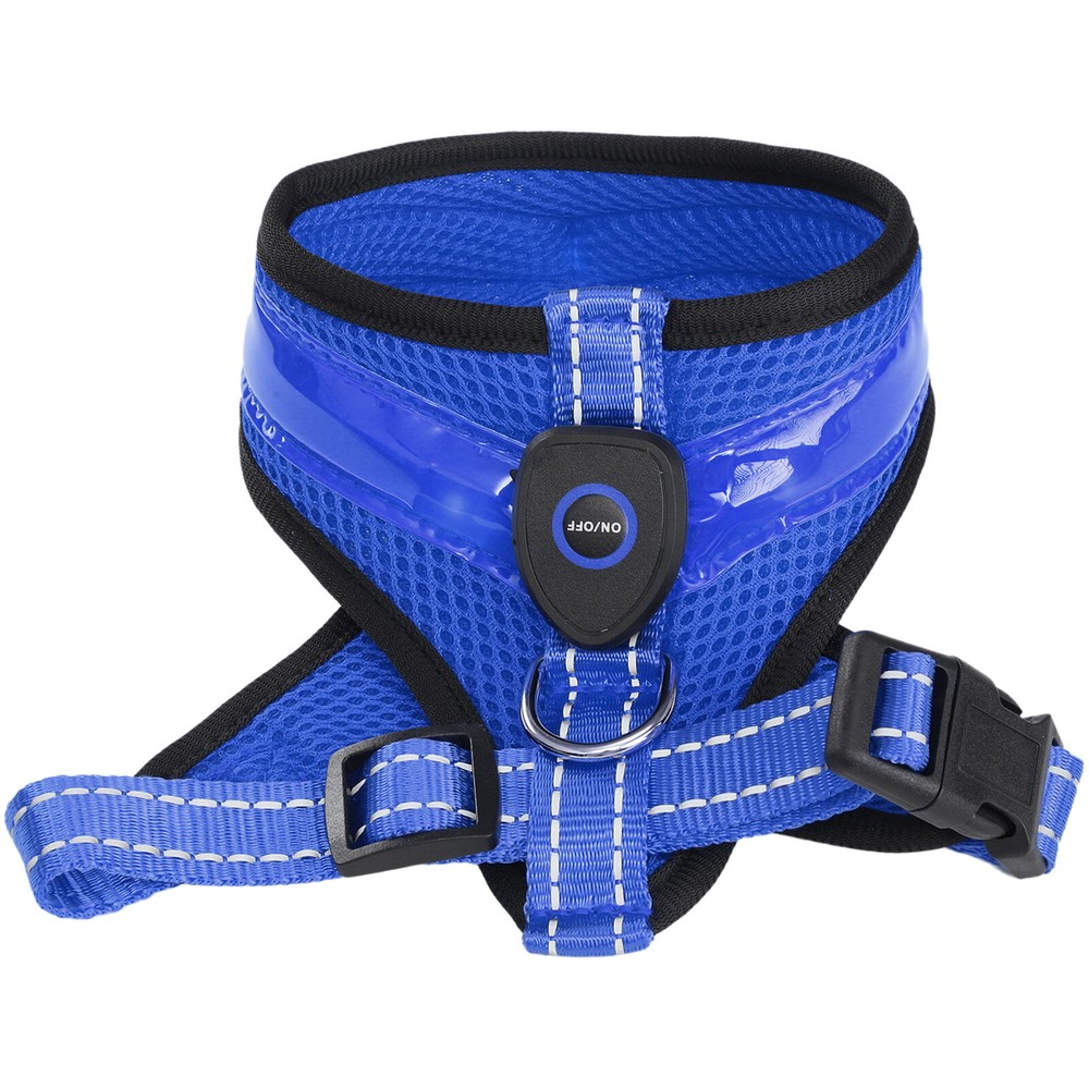 Light Up Adjustable Dog Vest Harness No Pull Harness for Small Medium Dogs