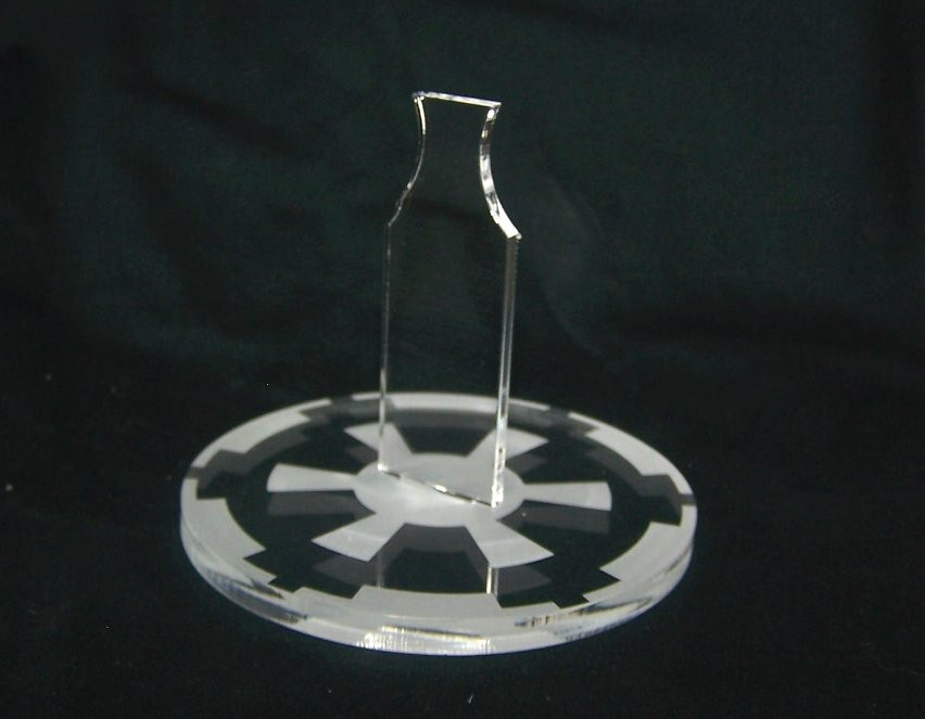 acrylic display stand for the Star Wars Micro Galaxy Tie Bomber