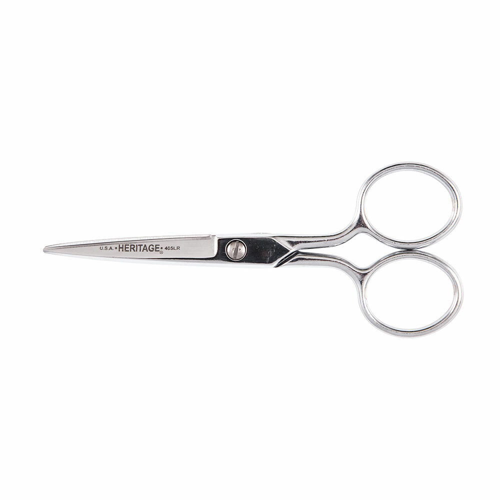 Klein Tools G405LR Embroidery Scissor with Large Ring, 5-Inch