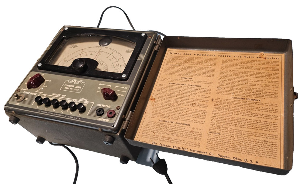 Working Jackson 650-A Condenser Tester