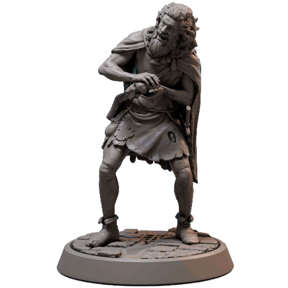 DnD Crazy Beggar NPC Mini 32mm Scale TTRPG