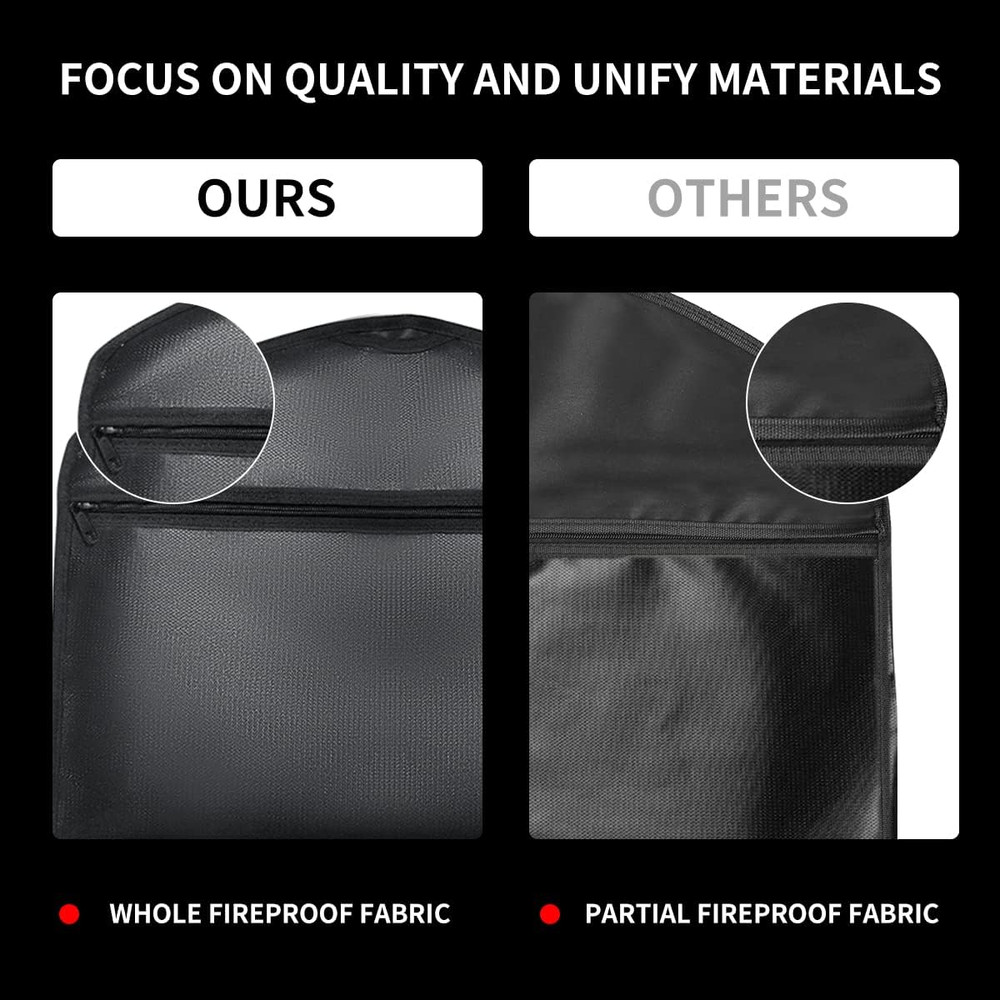 Fireproof Hanger Diversion Safe Bag with Lock, Hidden Storage for Valuables, Sec