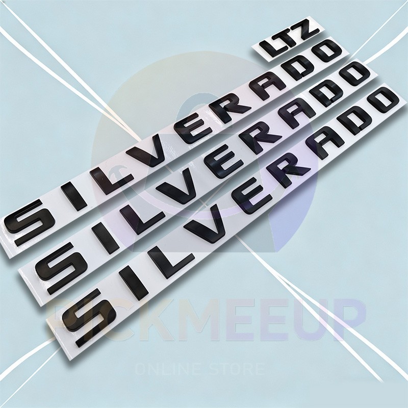 4PCS Matte Black Emblems Letter Badge Nameplate For SILVERADO LTZ 1500 2500 3500