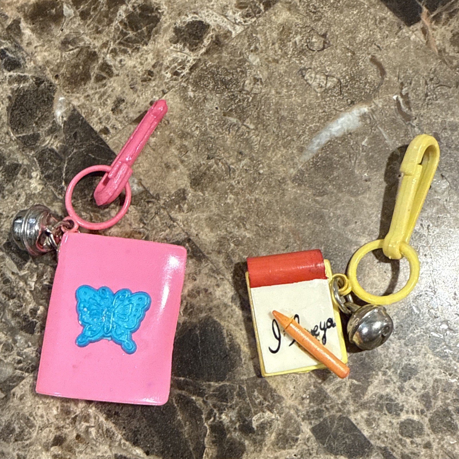 Vintage 1980's Plastic Clip On Bell Clip Charm Necklace Bracelet Charms Lot