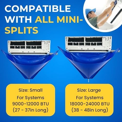13Pcs Mini Split AC Cleaning Kit with 2L Sprayer & Waterproof Cover, HVAC Tools