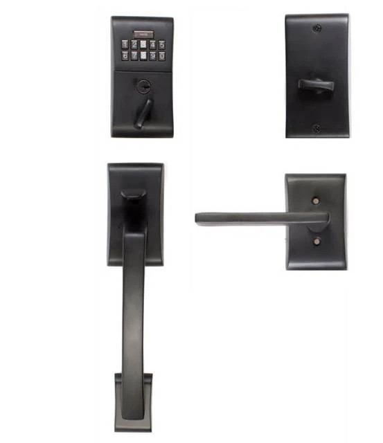 NEW Emtek E4817HLORHUS1 Modern Keypad Entryset - Black