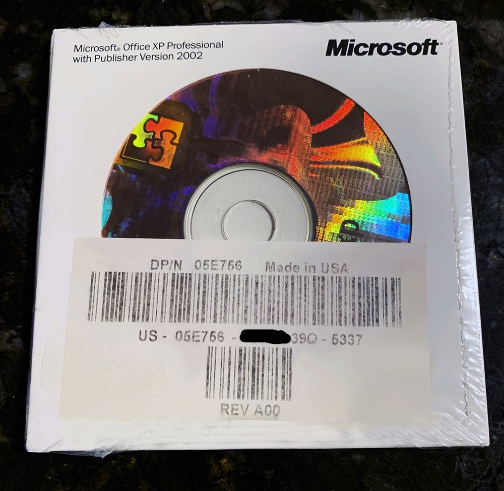 Microsoft Office XP Professional With Publisher Version 2002 NEW, SEALED!