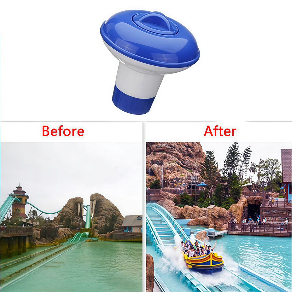 Floating Spa Chlorine Dispenser Twist Lock Cap,Adjustable Flow,Small Pool Safe
