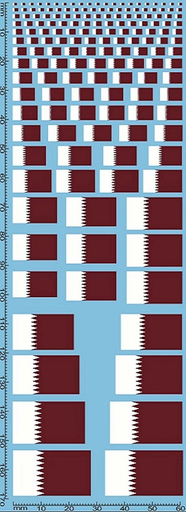 Flags Qatar Drapeaux Qatar 1:24 Decal