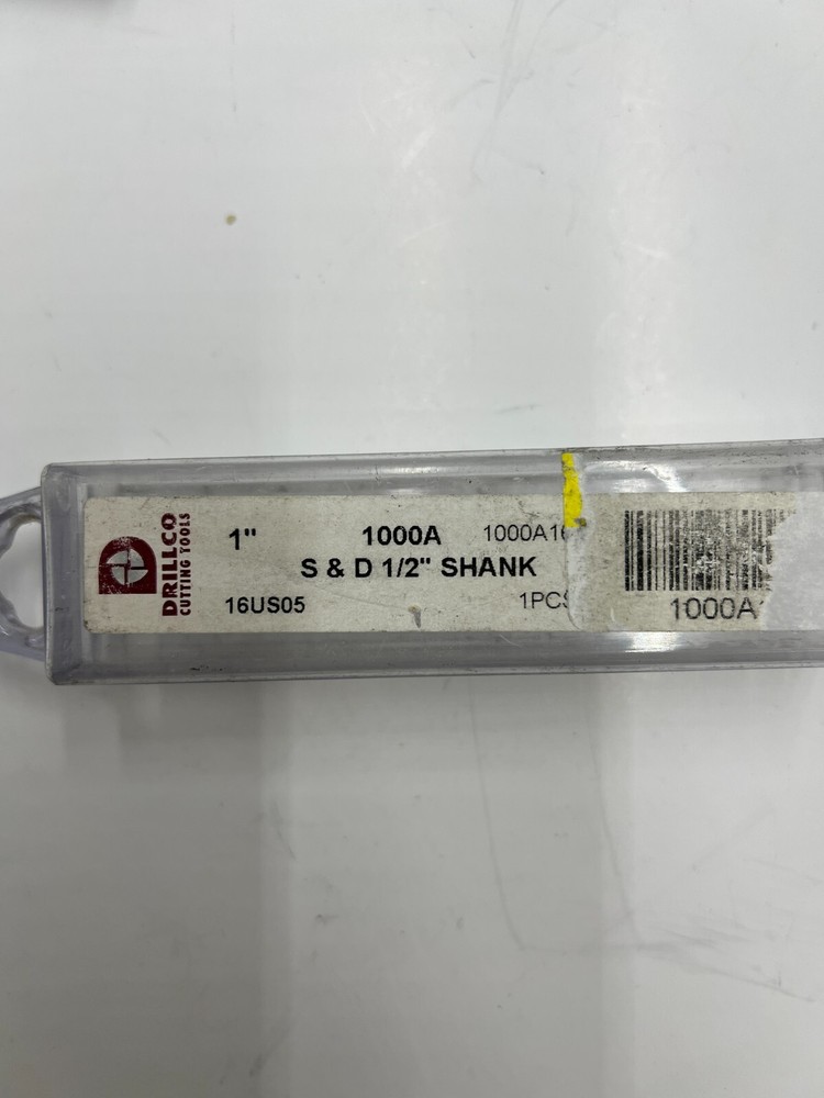 Drillco Cutting Tools 1" 1000A S&D 1/2" Shank