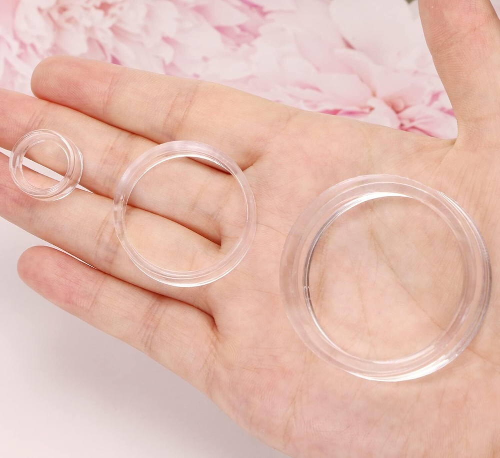 PENTA ANGEL Acrylic Display Stand 12Pcs Clear Large, Medium, Small, clear