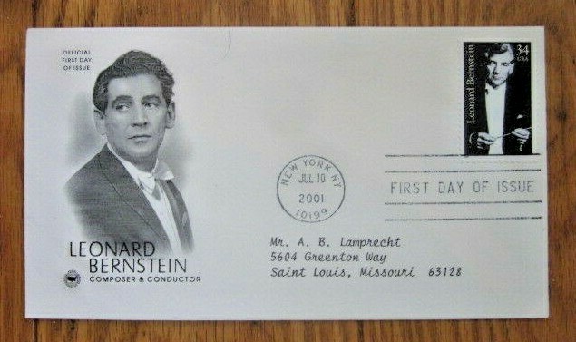 LEONARD BERNSTEIN COMPOSER & CONDUCTOR   PCS CACHET  2003  FDC