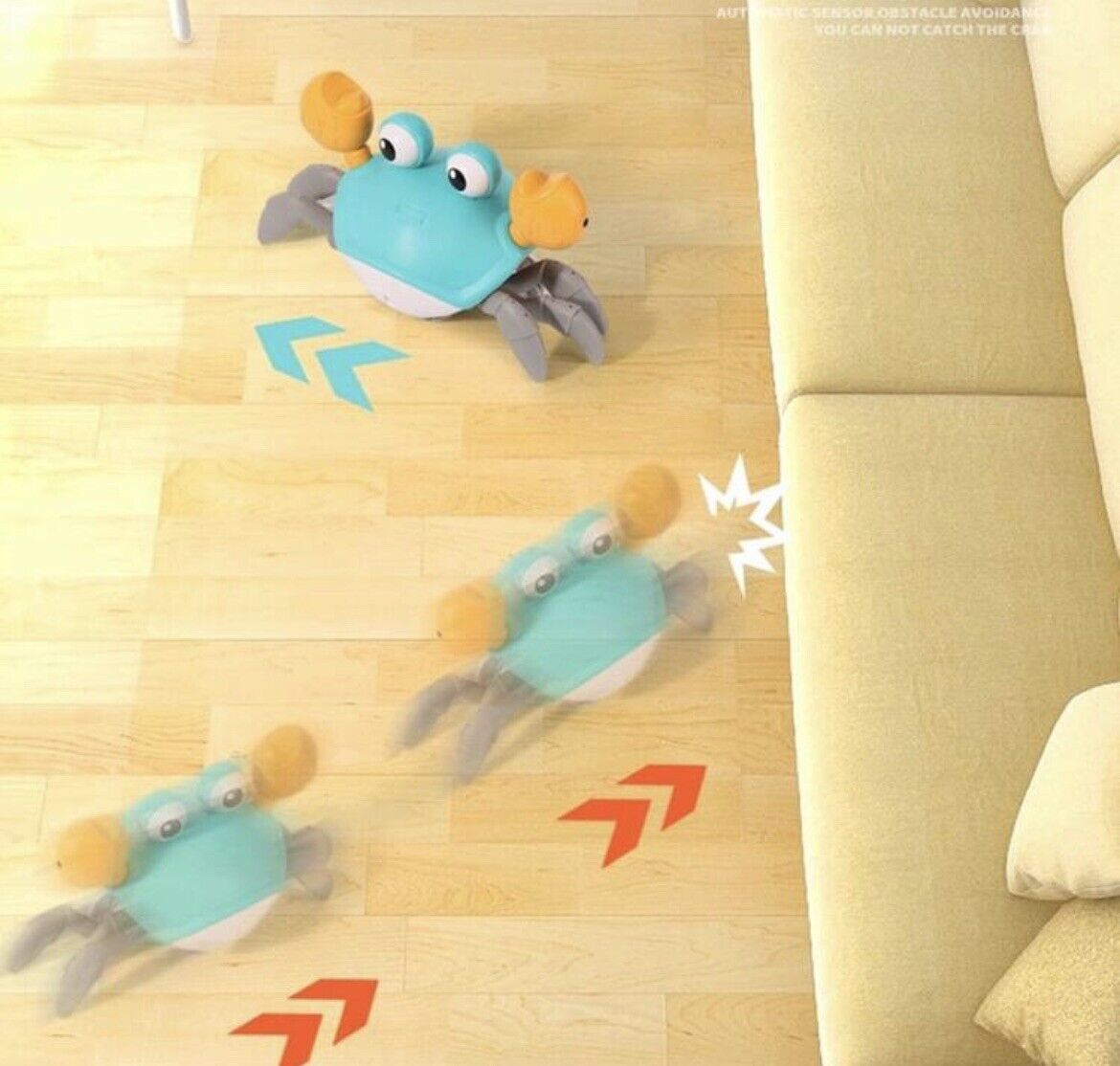 Hot Sensing Crawling Crab Baby Toy Light Projection Simulation Interactive Toys