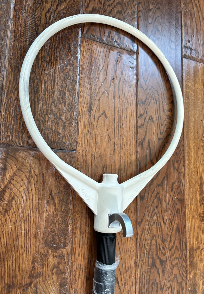 New Boat Docking White Rubber Loop 6ft Extendable Aluminum Pole w Hook Dock Easy